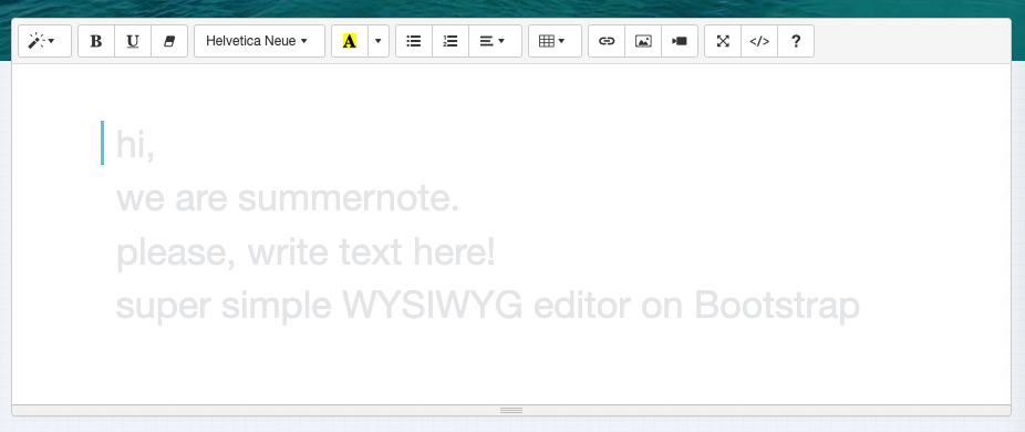 JavaScript Rich Text Editor, WYSIWYG editor in HTML5