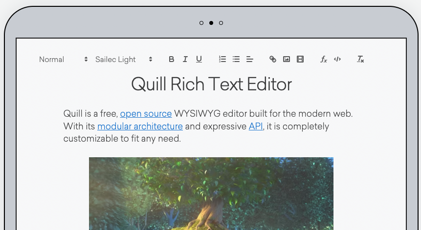 JavaScript Rich Text Editor, WYSIWYG editor in HTML5