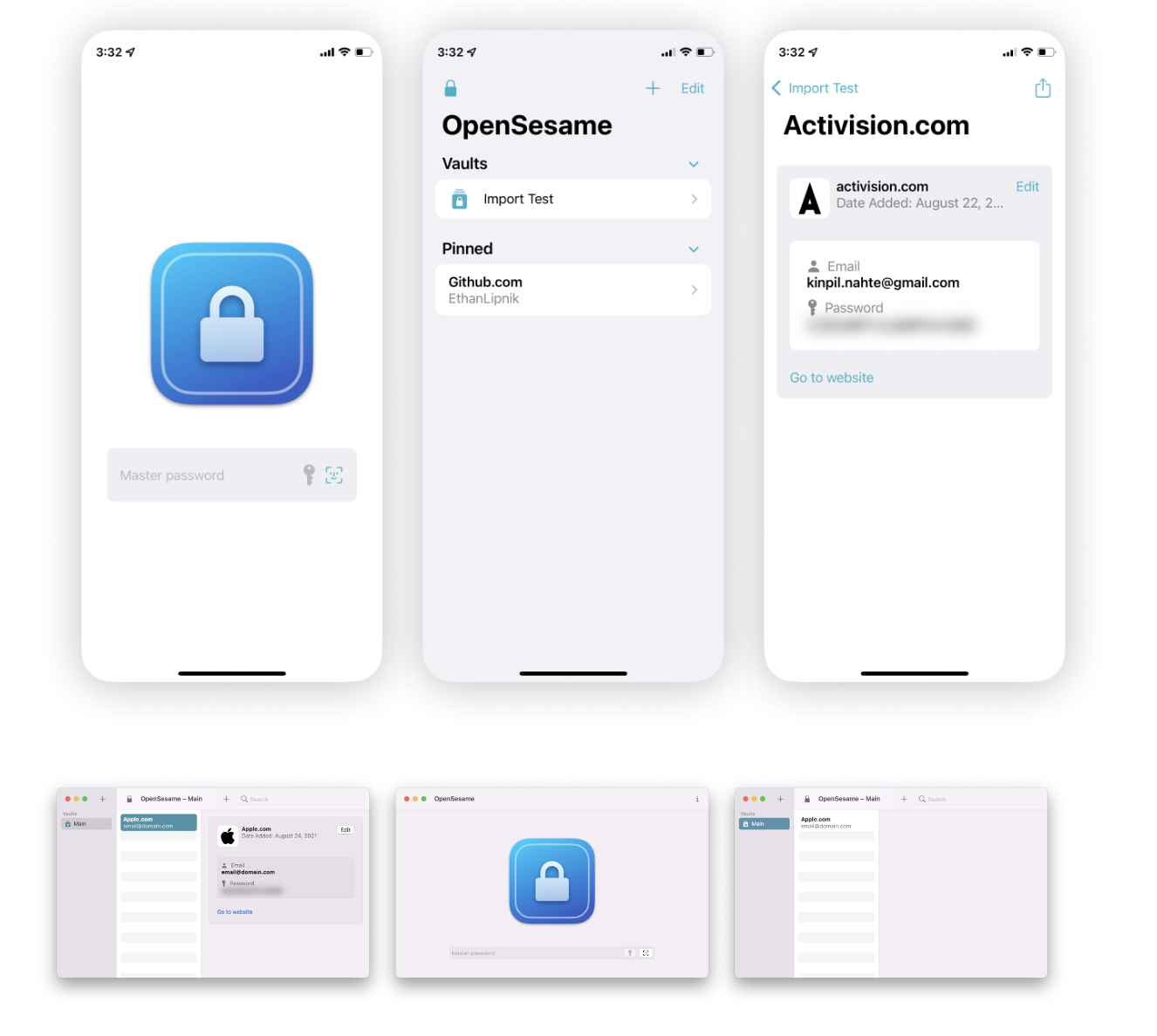 OpenSesame password manager for iPhone