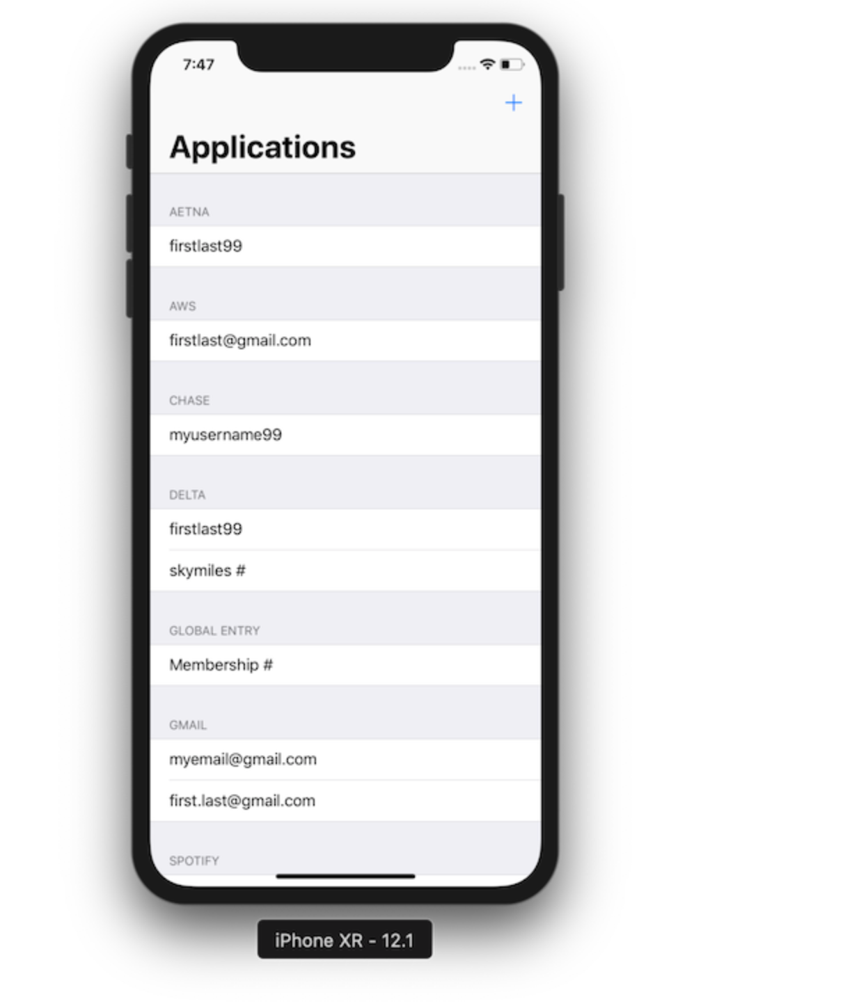 Passwords: open-source password manager for iPhone