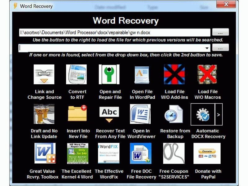 MS Word Recovery (MS Word Files)