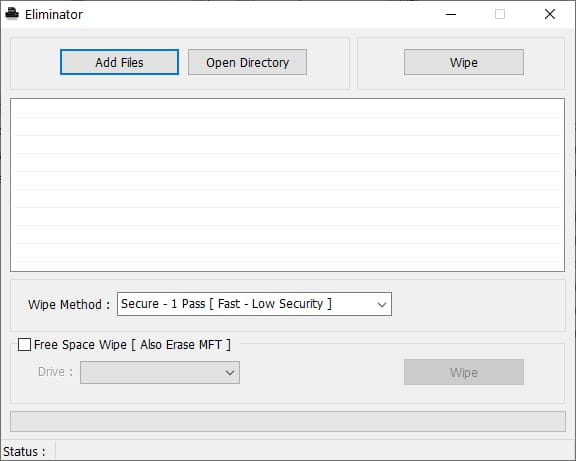 Data Eliminator [ File Shredder / Disk Free Space Wiper ]