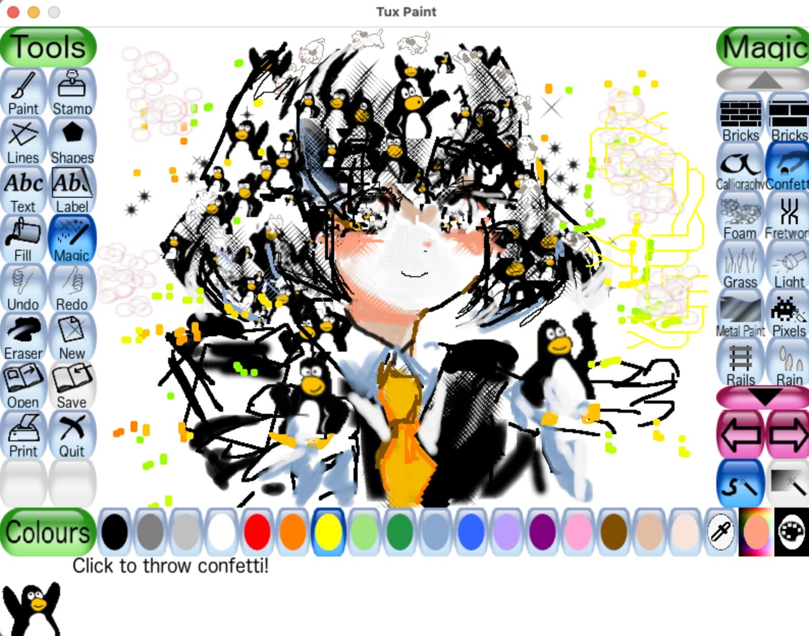 Art Gallery — "Tux Paint Yay!" by Sunglasses (src Tuxpaint.org)