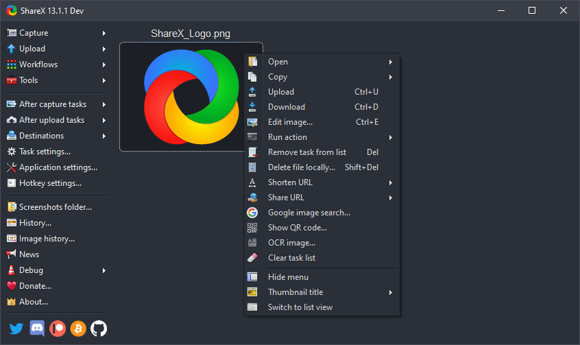 ShareX: an outstanding Open-source Screen capture and uploader for Windows