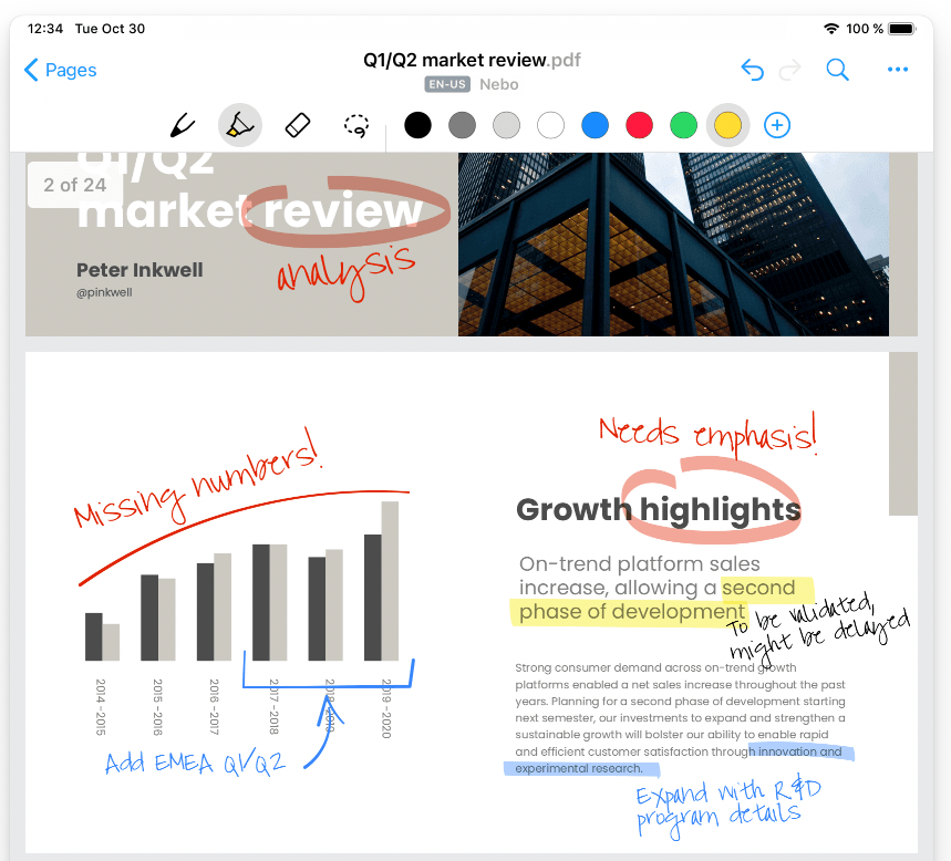 Nebo: A Creative Productivity Booster Note-taking App