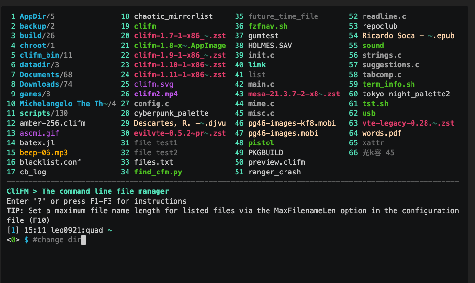 Clifm: Command Line File Manager For Linux, Windows, macOS