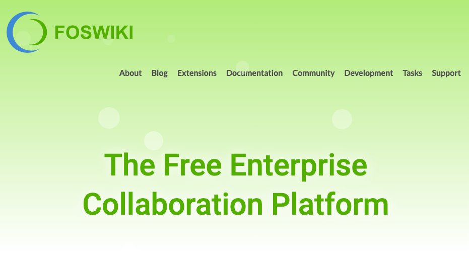 Foswiki: Open-source Wiki Engine for Teams, Communities, and Enterprise