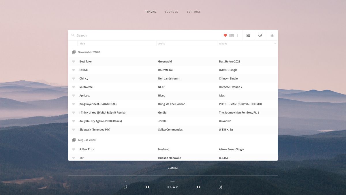 Diffuse: A Music player that Connects to Your cloud/distributed storage