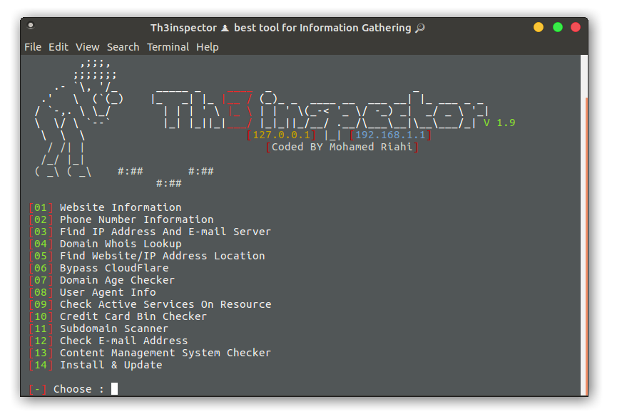 Th3inspector is an exceptional information gathering tool and OSINT solution.