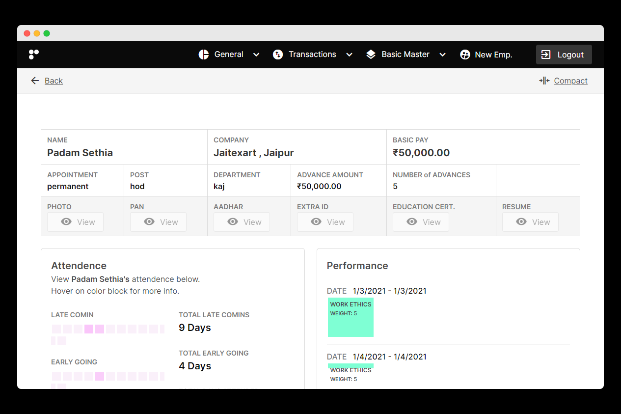 Hafta is an open-source Self-hosted Payroll Management For Indian Cmpanies