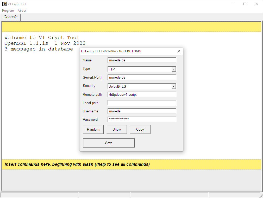 Crypt Tool is a Powerful Password Manager for Windows based on OpenSSL