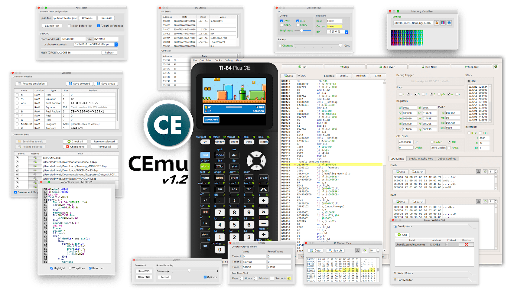 CEmu is an open-source CE Calculator Emulator