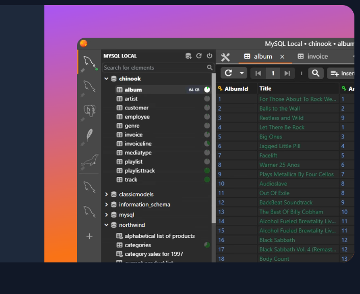 Antares is a free SQL Client, Viewer and Manager for MySQL, MariaDB, PostgreSQL and SQLite