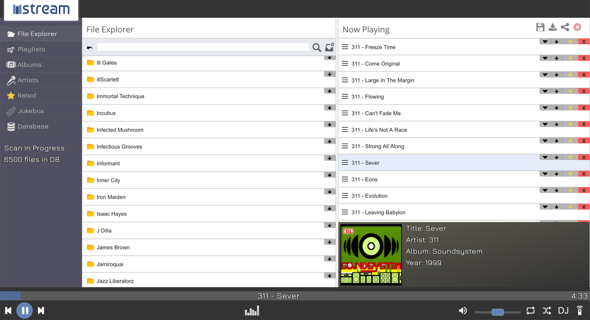 mStream is a Personal Music Streaming Server for Windows, Linux, and macOS