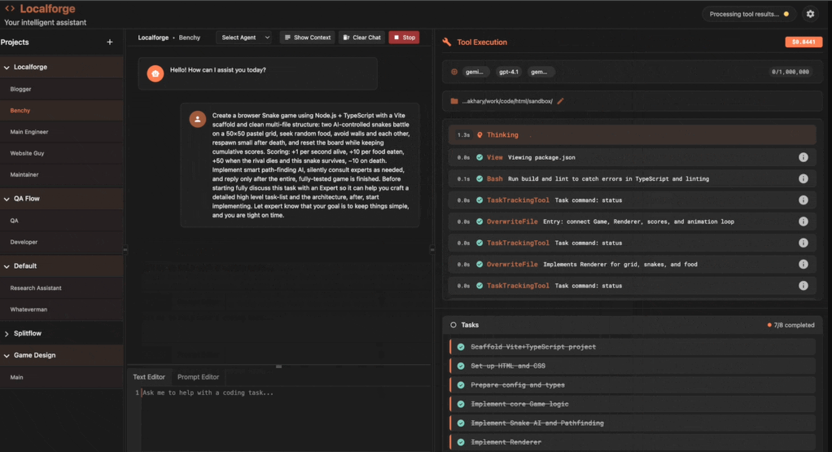 Localforge is Your Desktop-first Offline Intelligent AI Coding Assistant