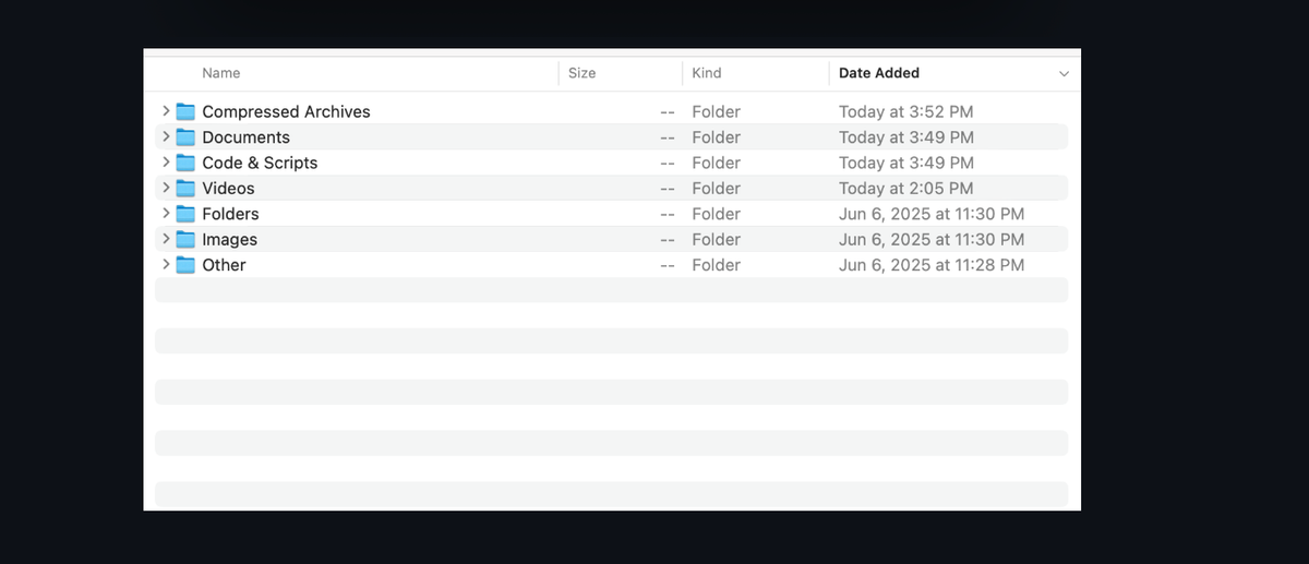 Srtly: a Must Have App for macOS to Organize your Messy Folders (Free But NOT Open-source)