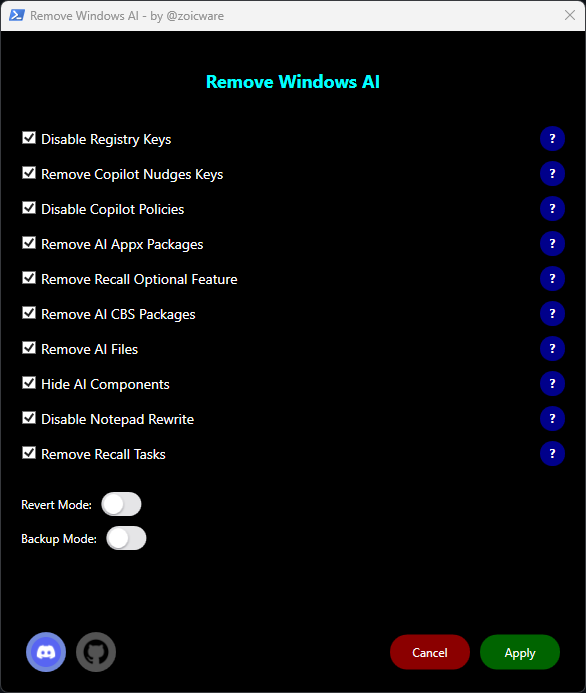 Clean Your Windows 11 form Any Builtin AI! A Script That Might Save your Skynet!