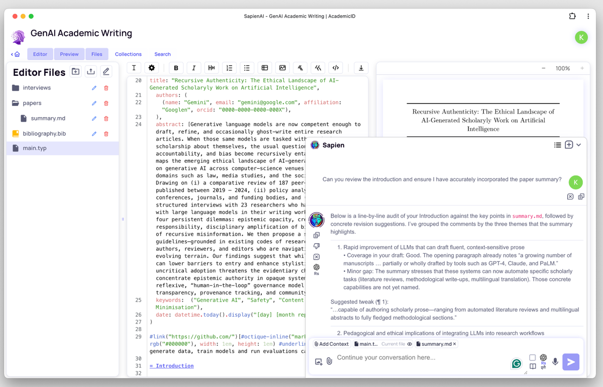 SapienAI: Free Self-Hosted, All-in-One AI Research Workspace