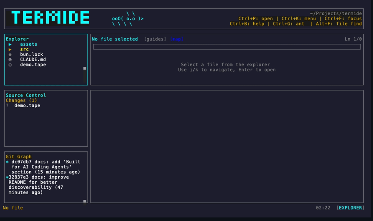 termide: Your free open-source Curser and Antigravity Alternative from your Terminal
