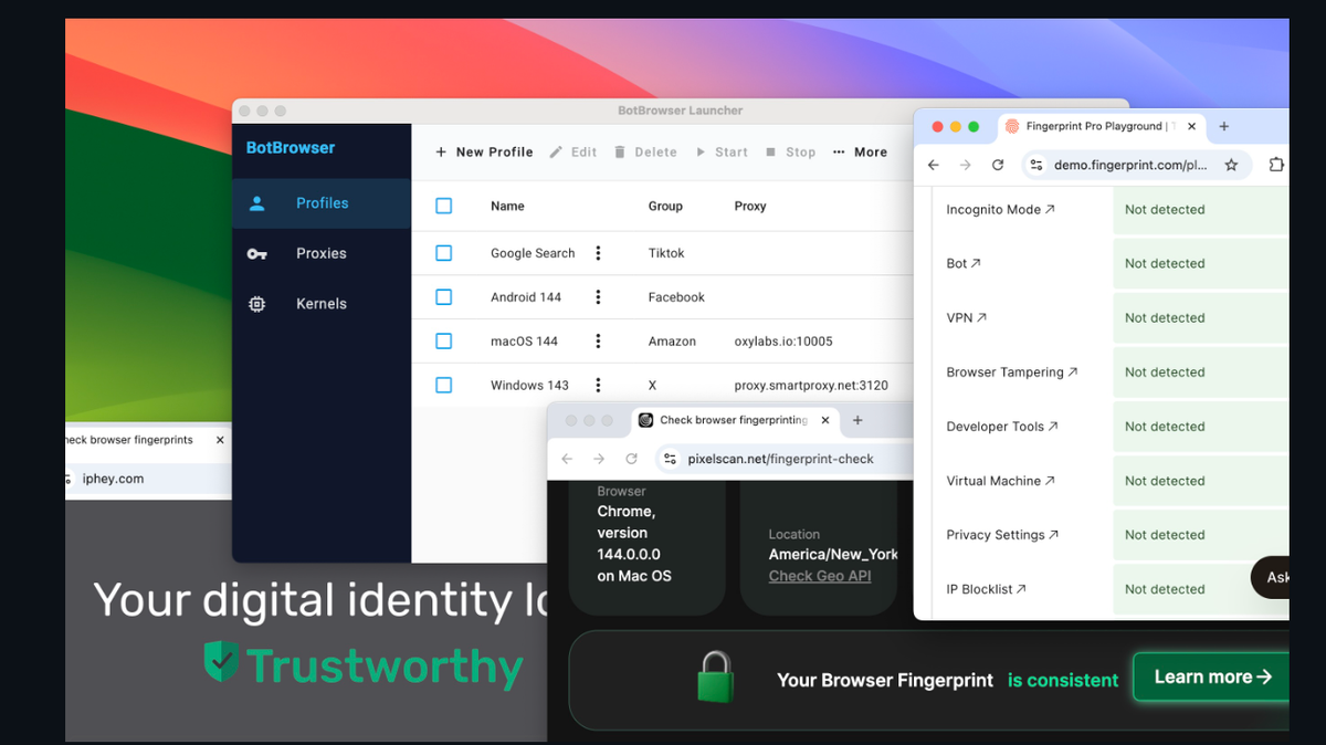 BotBrowser: Free Professional Cross-Platform Browser with Unified Fingerprint Technology!
