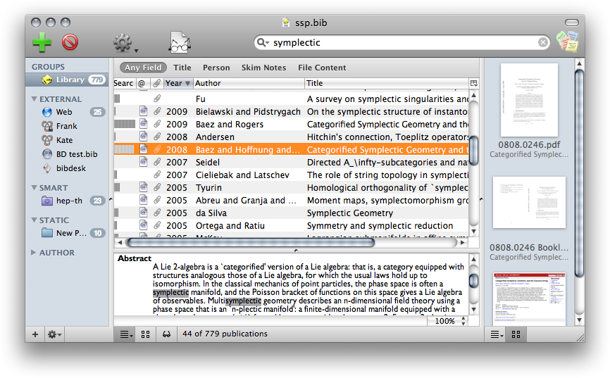 BibDesk: Free Open-source Reference and Bibliography Manager