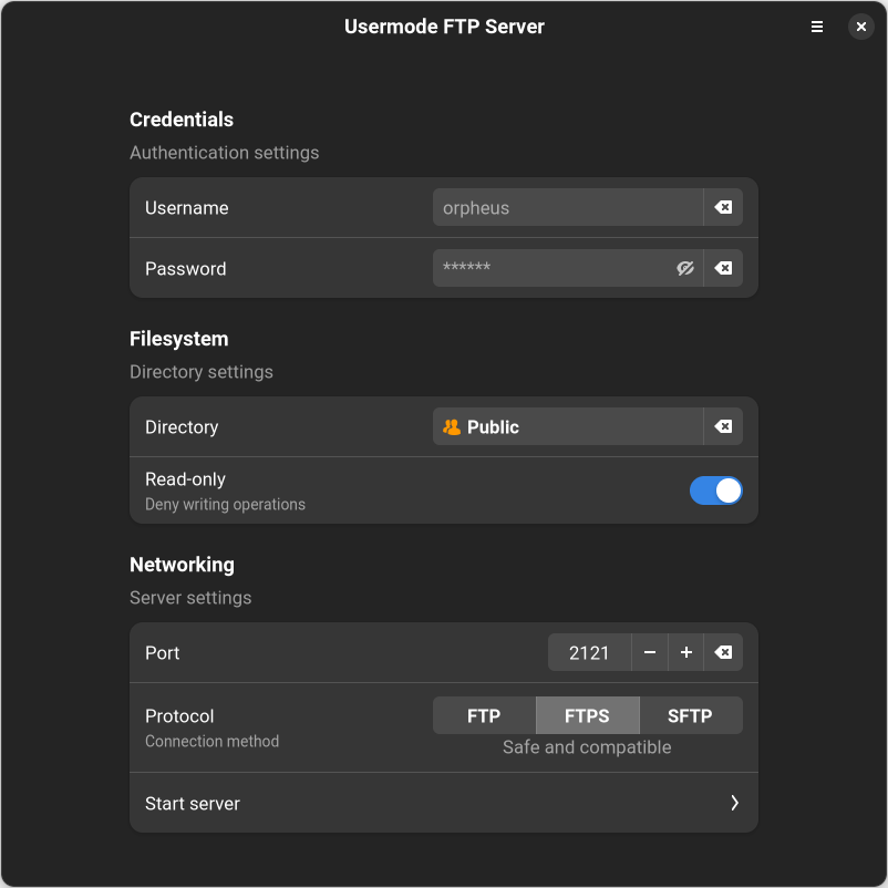 Usermode FTP Server is an Open-source Multi-platform FTP Server
