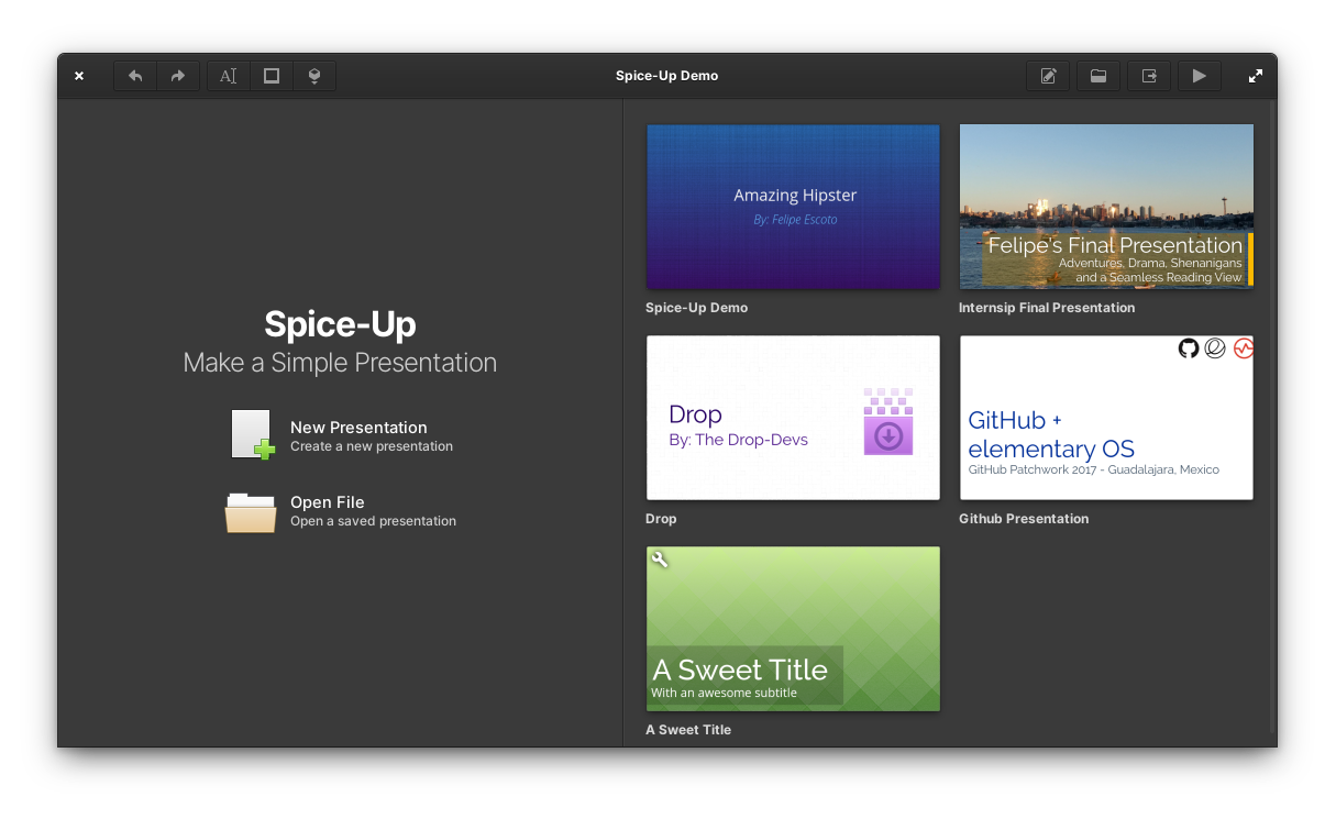 Spice-up: Open source Standalone Presentation App