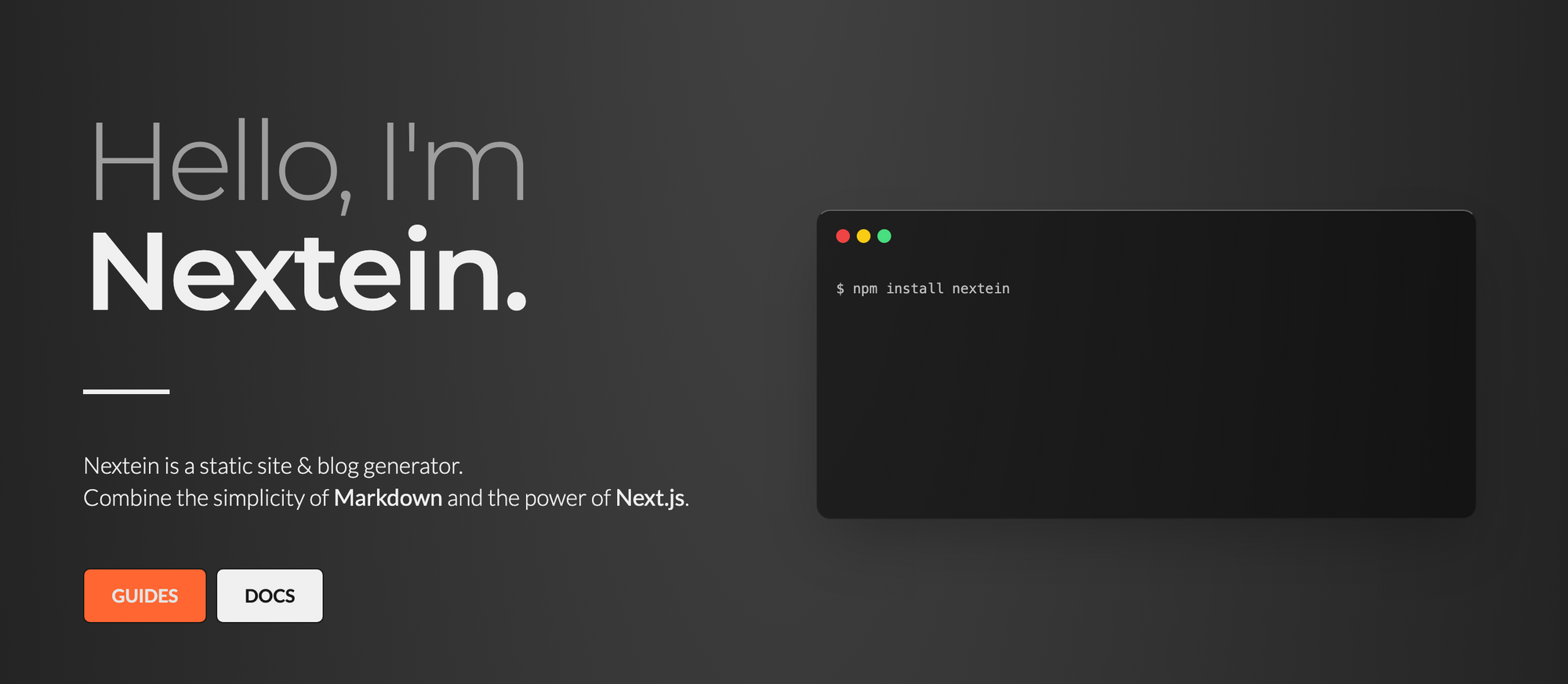 Nextein: Yet Another Markdown Blog and CMS Next.js Generator