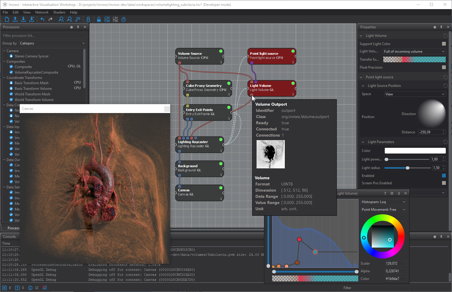 Inviwo is a software framework for rapid visualization prototyping (3D HGistopathology)