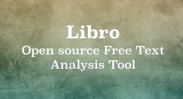Libro: Open source Free Text Analysis Tool