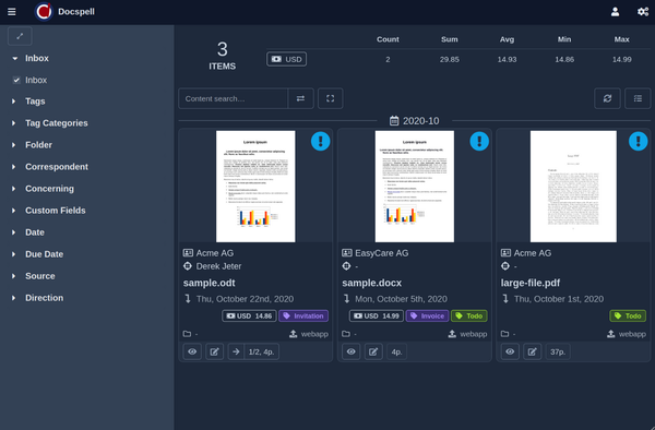 Docspell is a machine learning powered document management system (DMS)