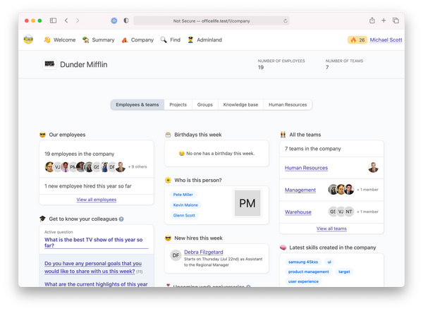 OfficeLife is an Open Source Software to Manage The Employee Lifecycle