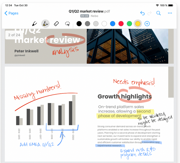 Nebo: A Creative Productivity Booster Note-taking App
