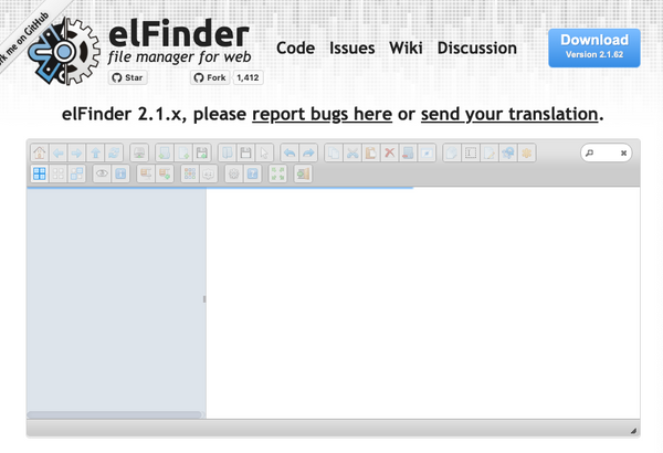 elFinder: Open-source Free Feature-Rich Web File Manager