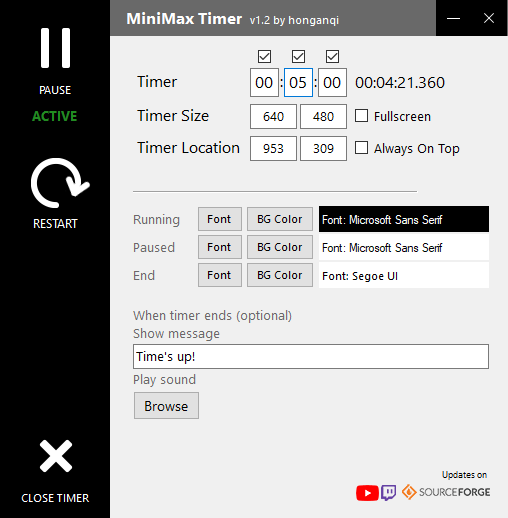 MiniMax Timer: A Free Customizable Countdown Timer App for Windows