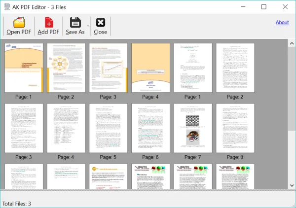 AK PDF Editor is a free app to Merge, Rearrange, Rotate, Delete, Compress PDF Files