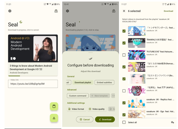 Seal is a Free Video Downloader for Android