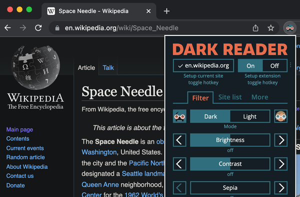 Dark Reader Forces Dark Mode for All Websites on Google Chrome, Firefox, Safari and Compatible browsers
