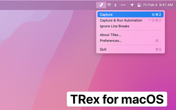 TRex is a Screen OCR Text Reader for macOS
