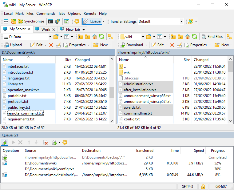 WinSCP is a Powerful Free Client for Windows that Supports SFTP, SCP, S3, WebDAV, and FTP.