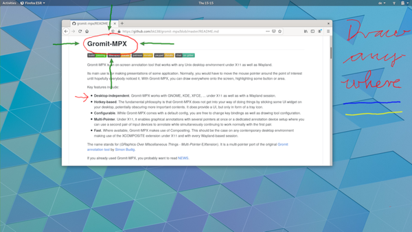 Gromit-MPX: is an On-screen annotation tool for Linux