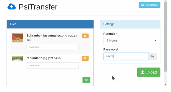 PsiTransfer is a Free Self-hosted File Transfer Solution