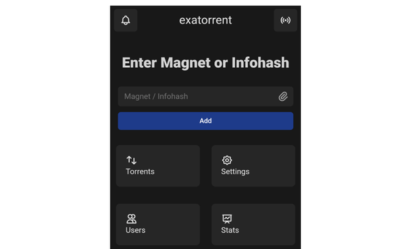 Exatorrent is an open-source Self-hosted Torrent Client