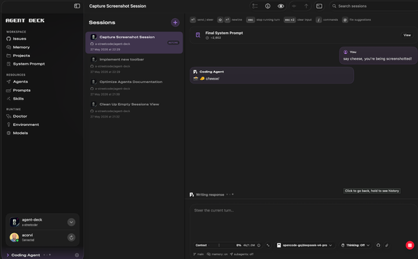 Agent Deck: Your Native macOS Command Center for Pi-Powered Coding Agents