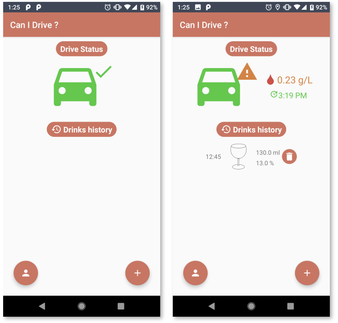 "Can I Drive": Alcohol Blood Rate Android App  for Safe Driving