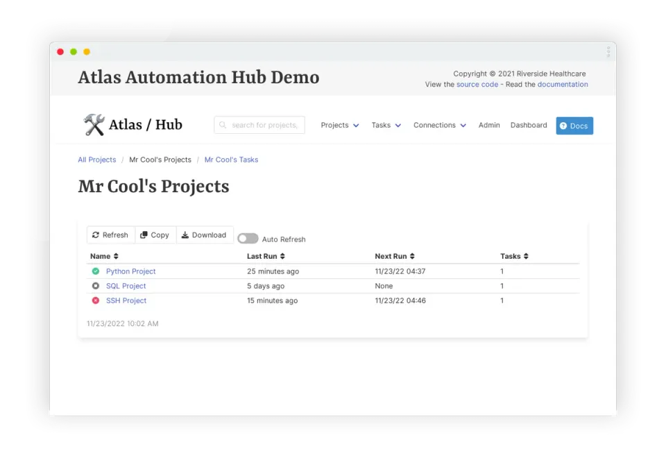 Atlas Hub is a Free Self-hosted Reporting Automation Tool