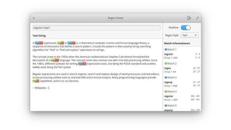 RegEx Tester is a an Amazing Open-source App for Linux