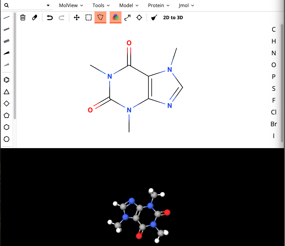 MolView: The Free 3D Molecular Viewer for Chemists and Educators