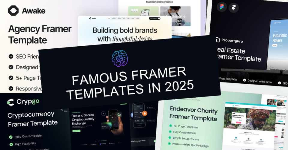 Famous Framer Templates for Agencies, Crypto, Real Estate, and Nonprofits in 2025